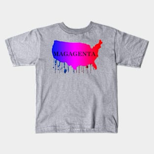 MAGAGENTA Black Wording on Map Kids T-Shirt